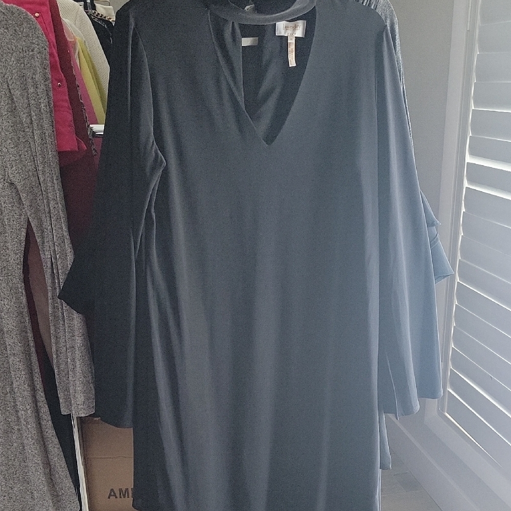 Laundry By Shelli Segal Elegant Black Long Sleeve Dress